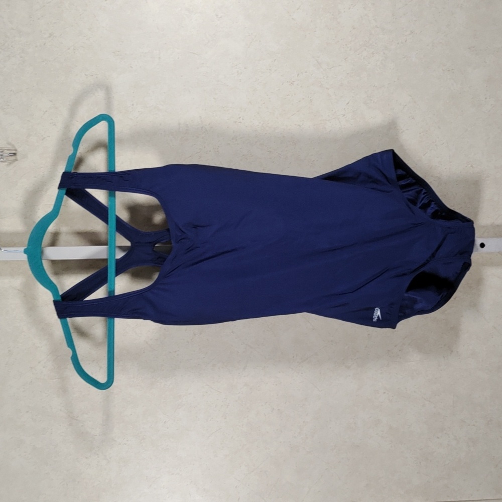 6123 Speedo blue Racerback one piece swim suit 8